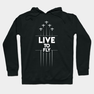 Live to fly White Design Hoodie